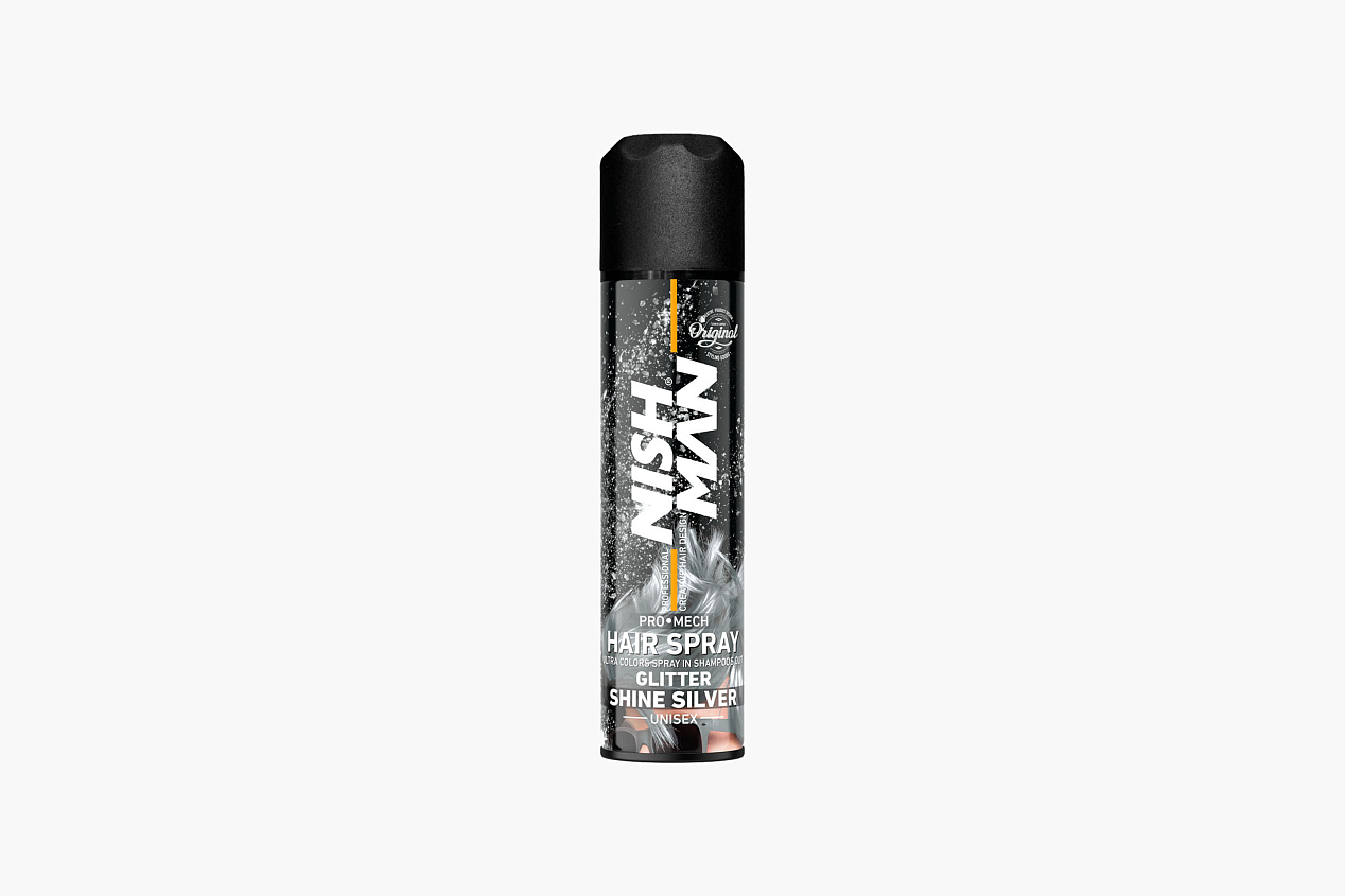 Nishman Glitter Hair Spray (Silver)